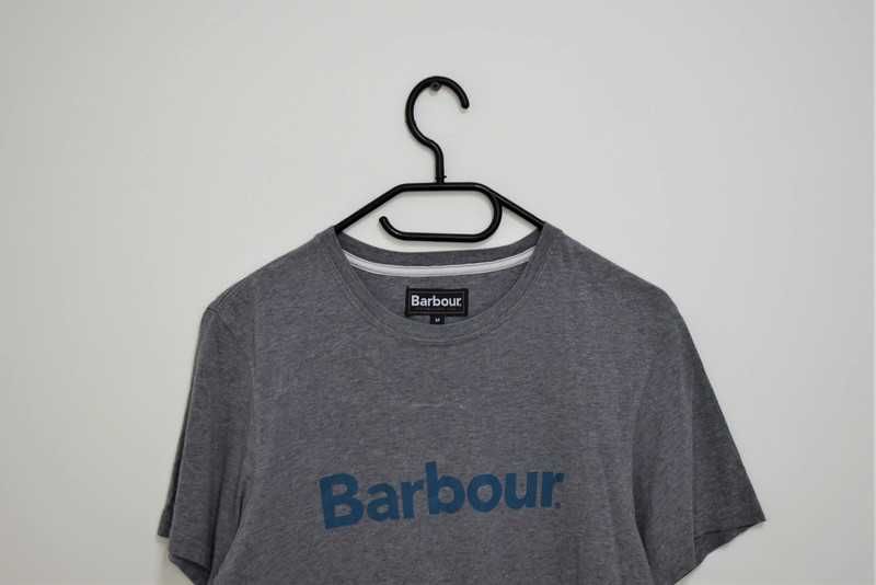 Barbour szary T-shirt elastyczny dopasowany super slim fit S