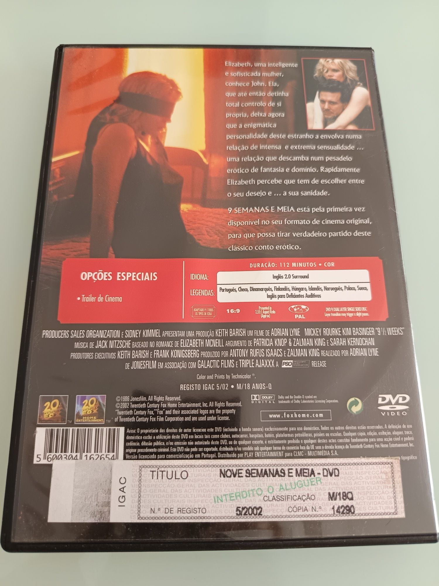 DVD nove semanas e meia