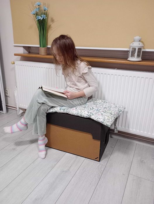 Pufa, siedzisko z kartonu - lekkie, wytrzymałe i uniwersalne [wysyłka]