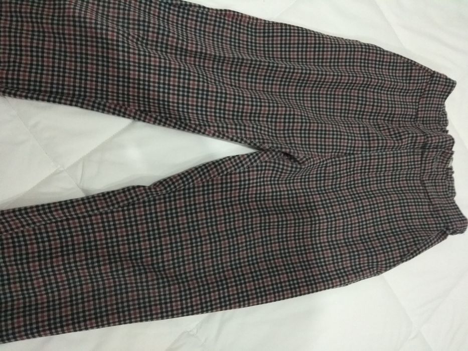 Calças fazenda xadrez Pull&Bear.TamM
