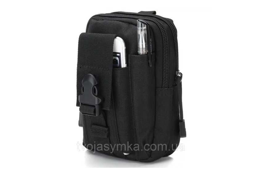 Поясна сумка органайзер із системою Molle чорна