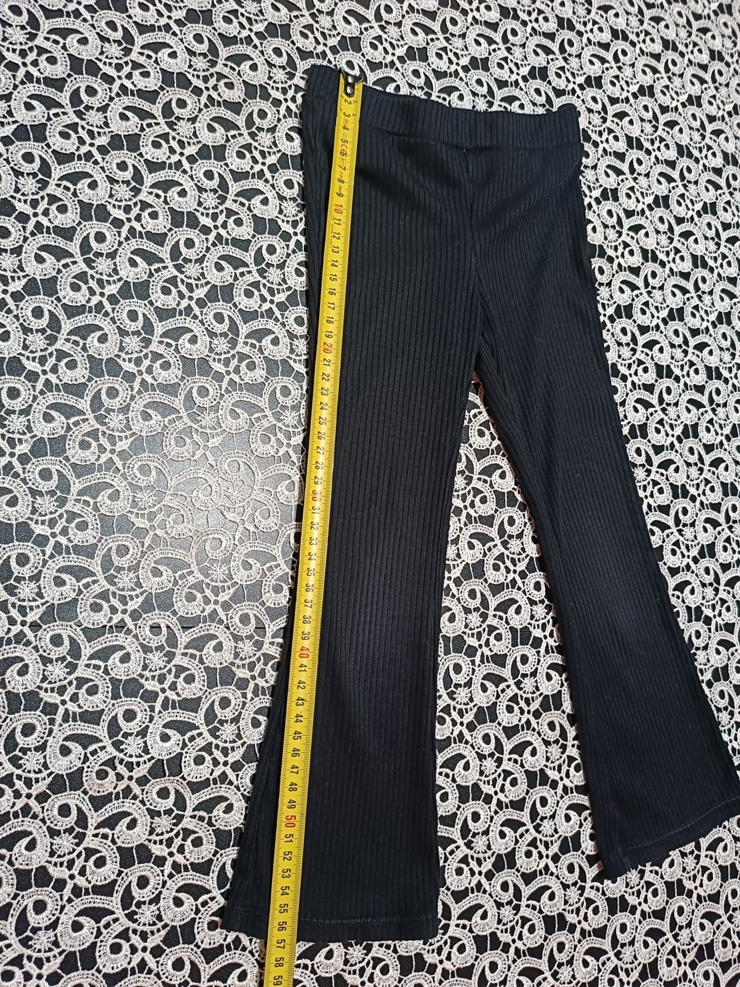 Legginsy dzwony prążek 104