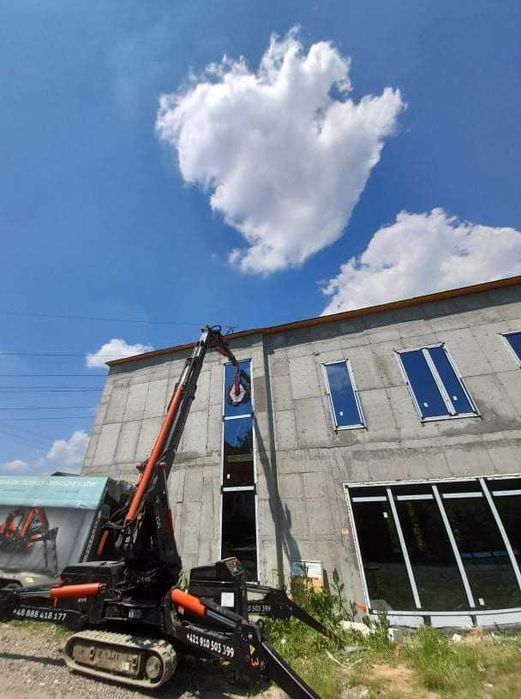 Mini Żuraw, BG LIFT M250, Dźwig, Pająk, Montaż - wynajem z operatorem.