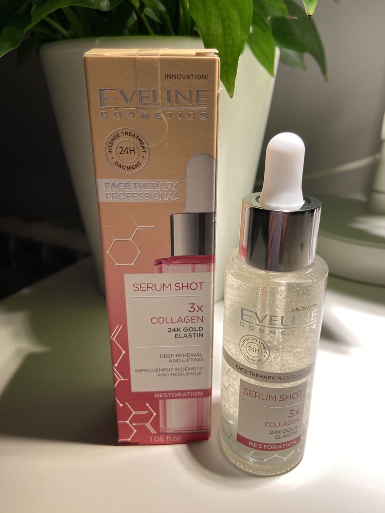 Eveline serum shot 3 x kolagen zloto elastyna