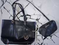 Zestaw torebka czarna mała duża Mk Michael Kors
