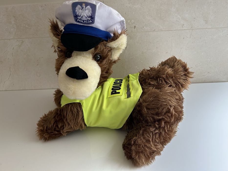 Miś pluszak policyjny duży Pies policyjny policjant prezent