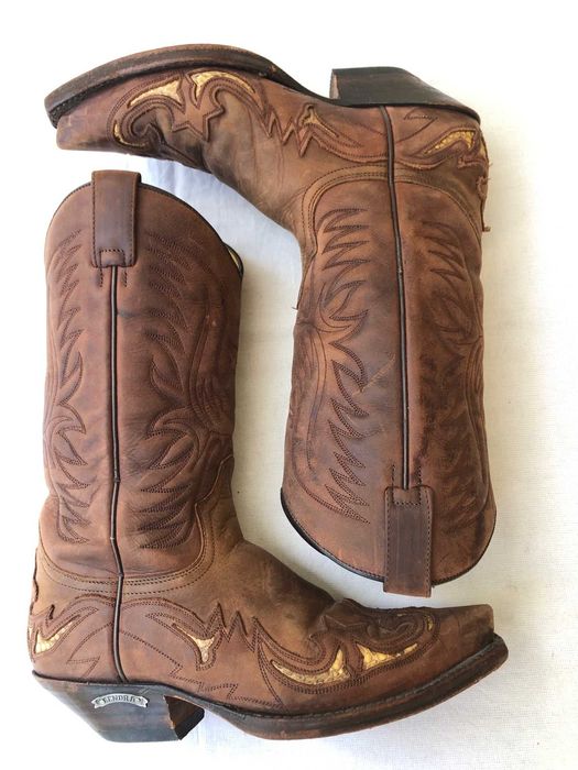 Кожаные ковбойские сапоги Sendra (Испания),женский размер