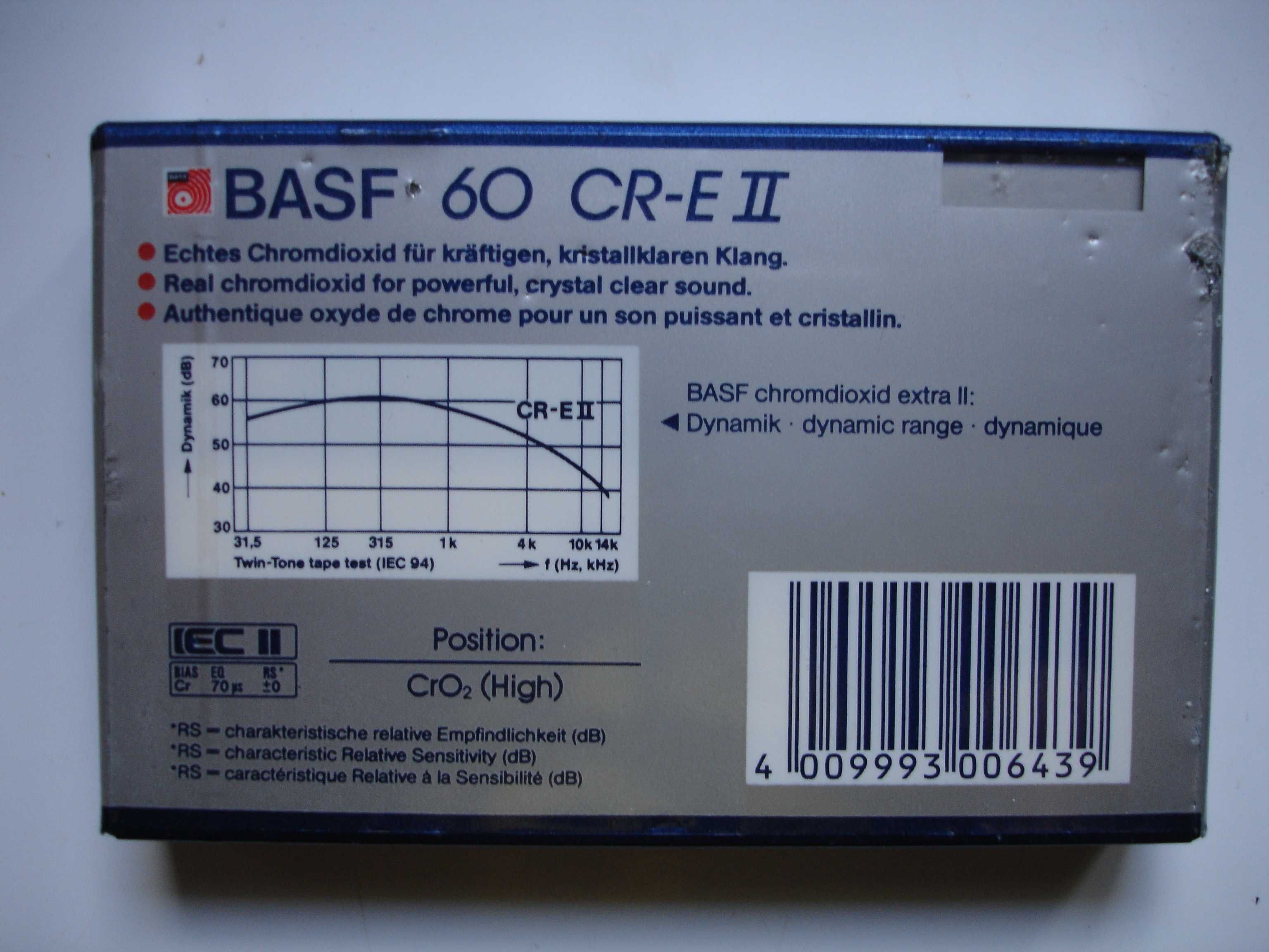 Kaseta magnetofonowa BASF Chromdioxid  Extra II 60 (nowa)