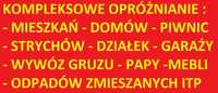 Wywóz Rzeczy odbiór mebli Opróżnianie mieszkań domów piwnic garaży str