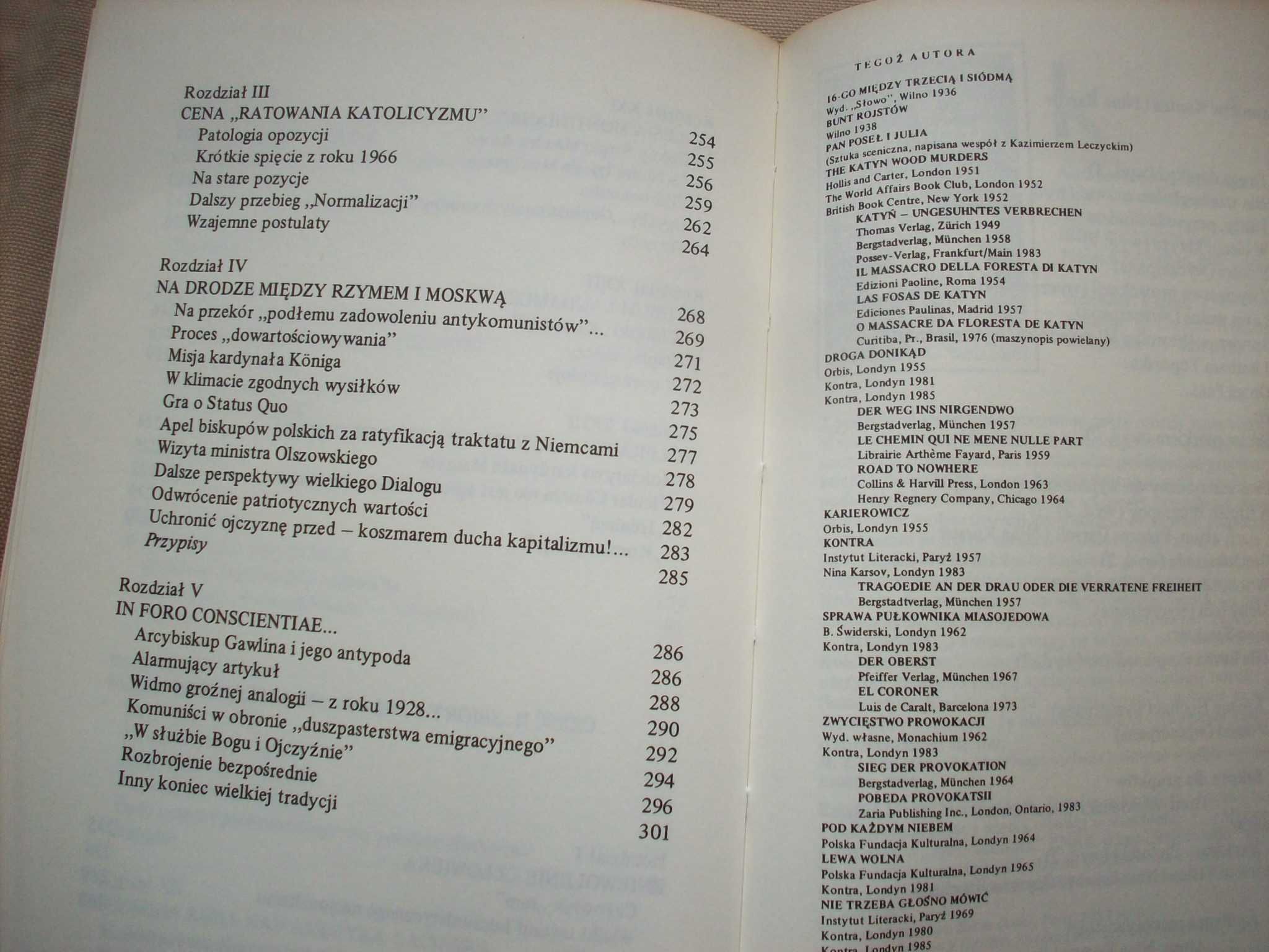 Watykan w cieniu czerwonej gwiazdy, Józef Mackiewicz, 1986.