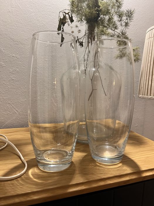 2 vasos / 2 vases transparent