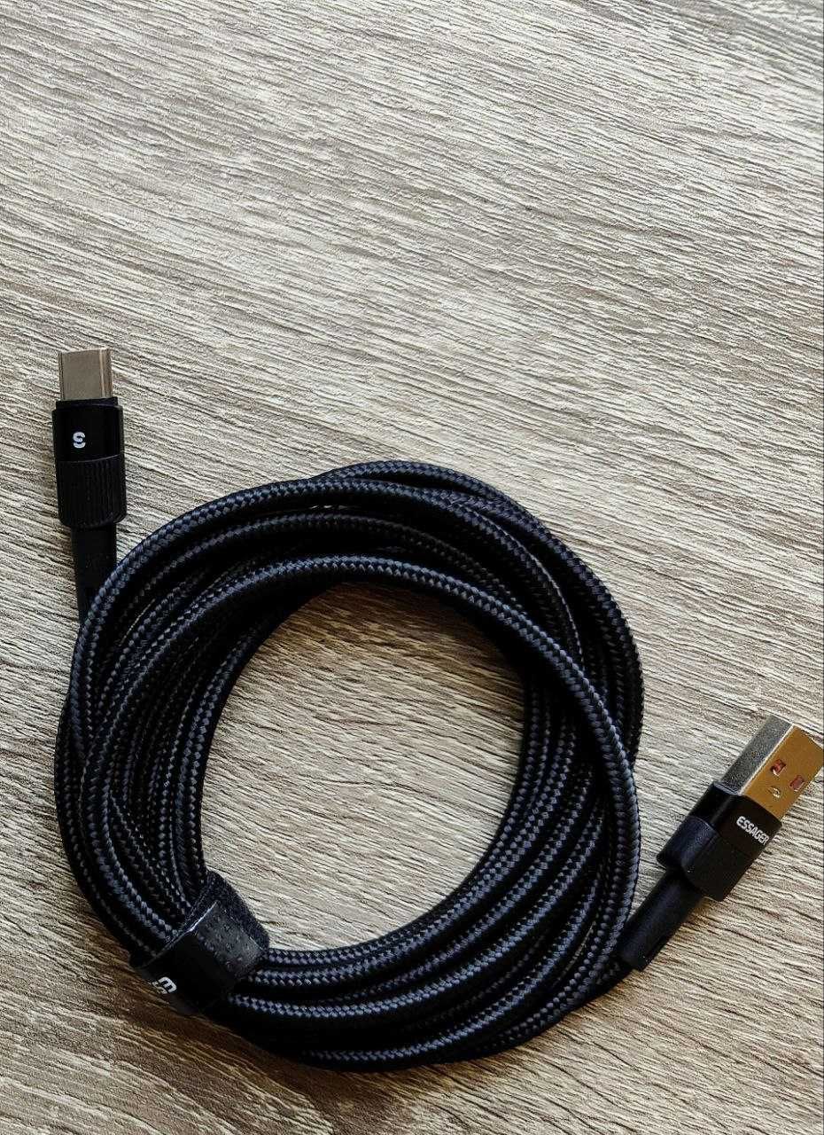 ‼️Надежный Кабель ESSAGER Type-C 6А 66W 1 метр быстрая зарядка