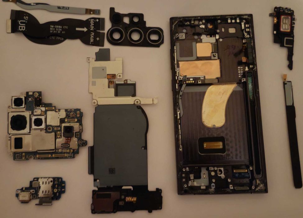 samsung s23 ultra 12,512 материнская плата с камерами оригинал 918u,1