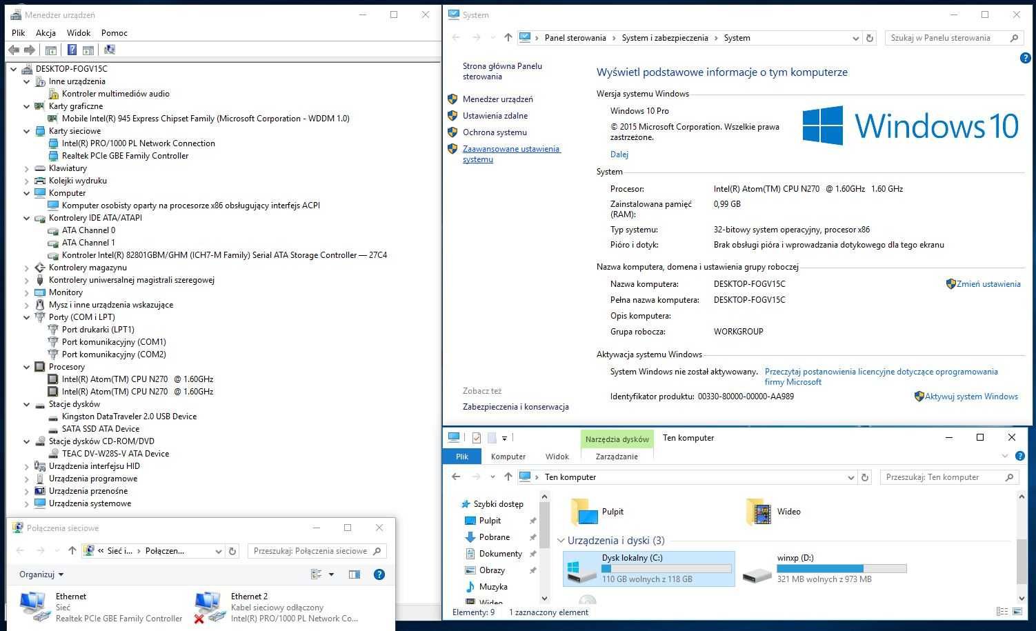 Komputer przemysłowy B&R Automation PC810 Intel Atom 5PC810.SX02-00