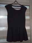 wizytowa bluzka czarna baskinka H&M rozm. 38