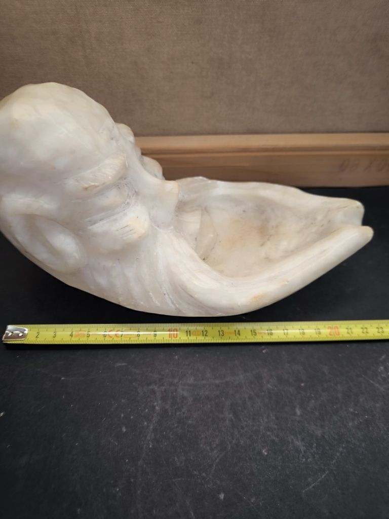 Cabeça de Buda em jade branco