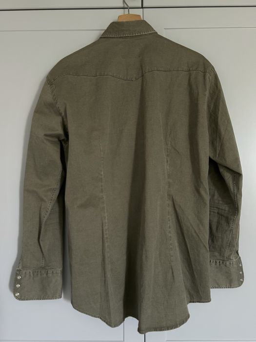 Koszula męska Guns & Tuxedos by Czapul oliwkowa projektant slim fit