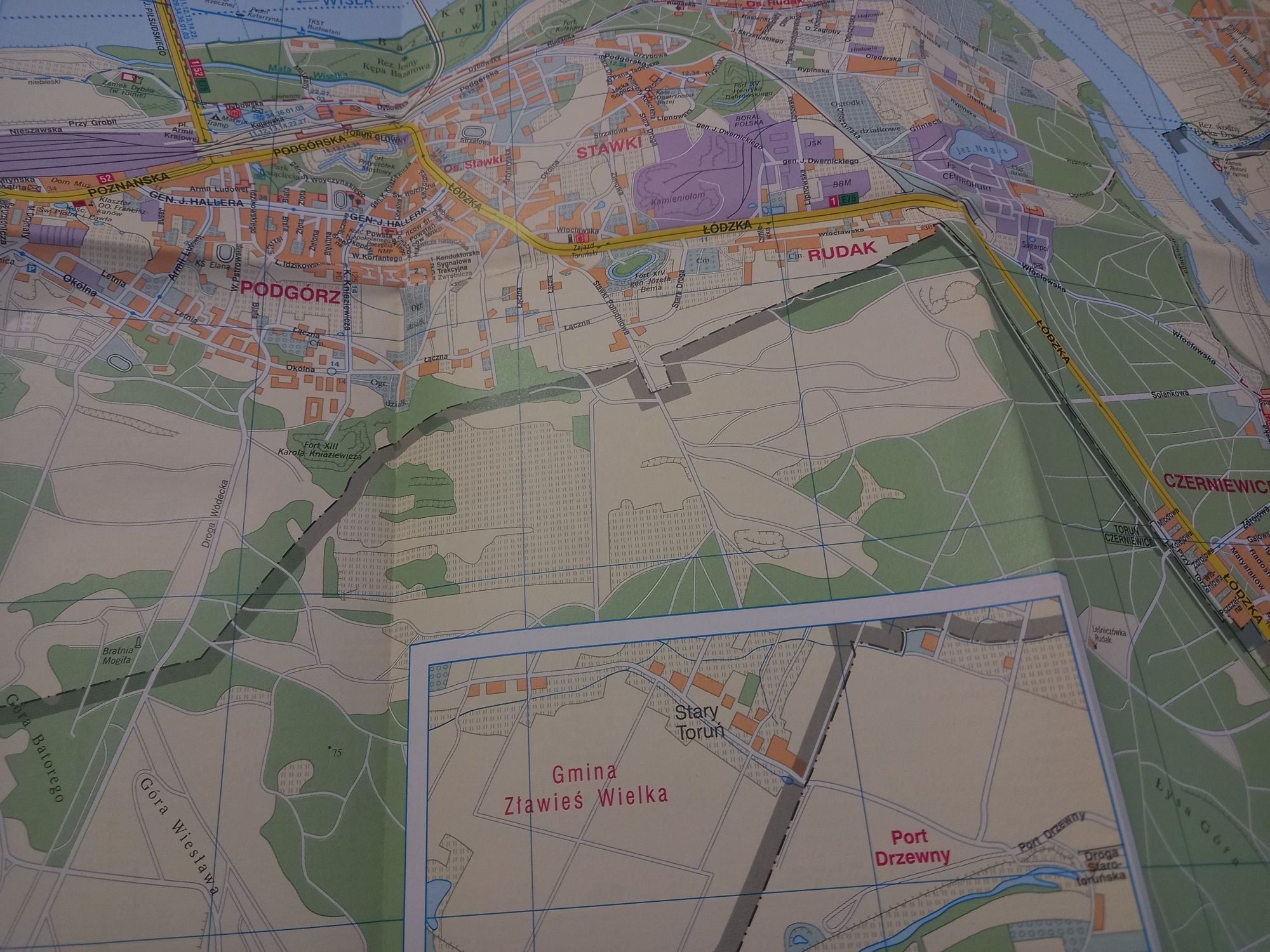 Mapa Miasta i Okolic Toruń 2000rok
