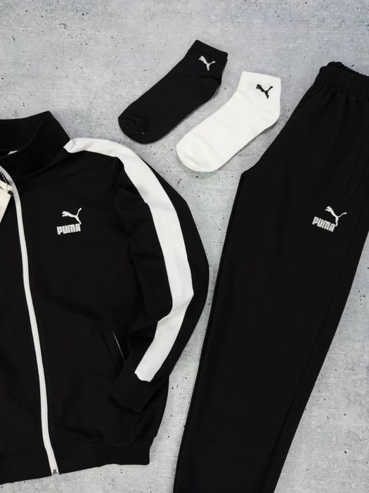 Зима.2 пари шкарпет.Костюм чоловічий теплий на флісі з лампаса . Пума