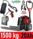 NOWY Paleciak F4 1500 kg wózek paletowy elektryczny Li-lion 20 Ah FV