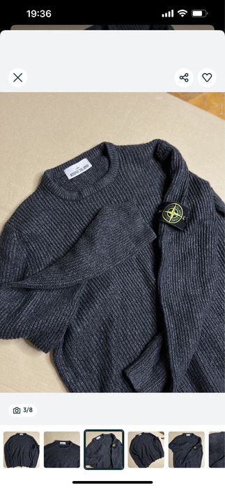 Вязаный свитер Stone Island оригинал винтаж размер L
