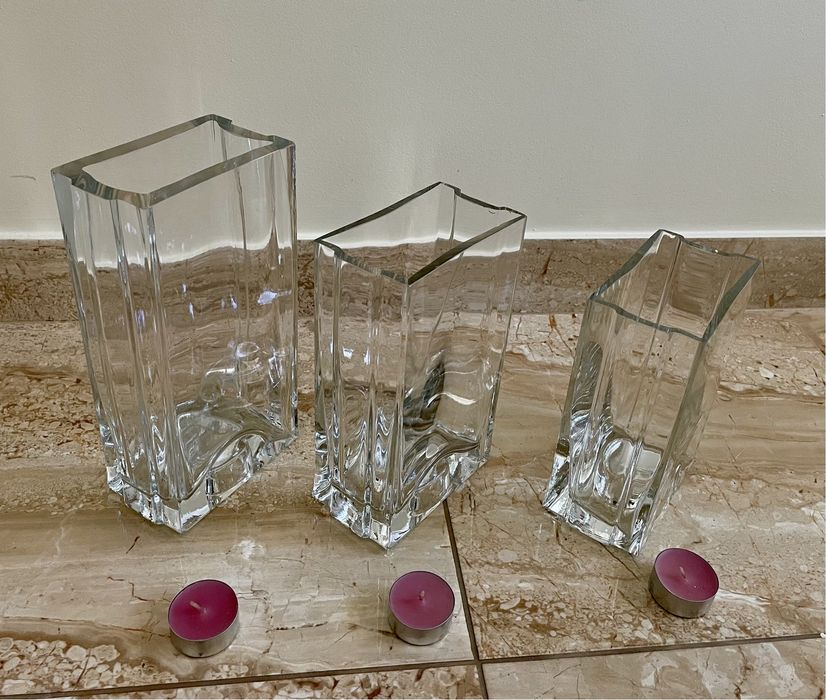 Conjunto de 3 jarras de cristal