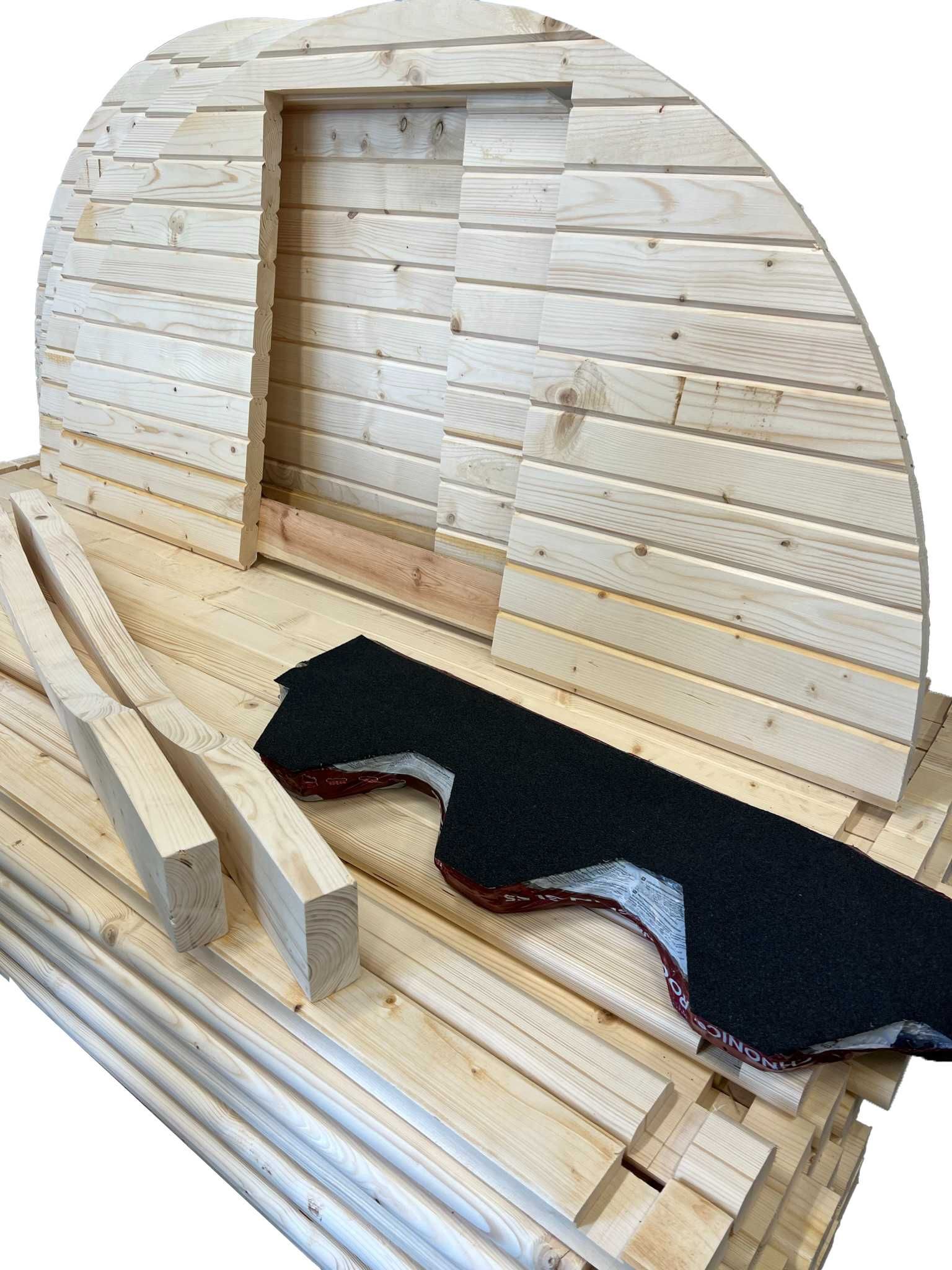 Sauna beczka ogrodowa 200x250 do samodzielnego montażu złożenia