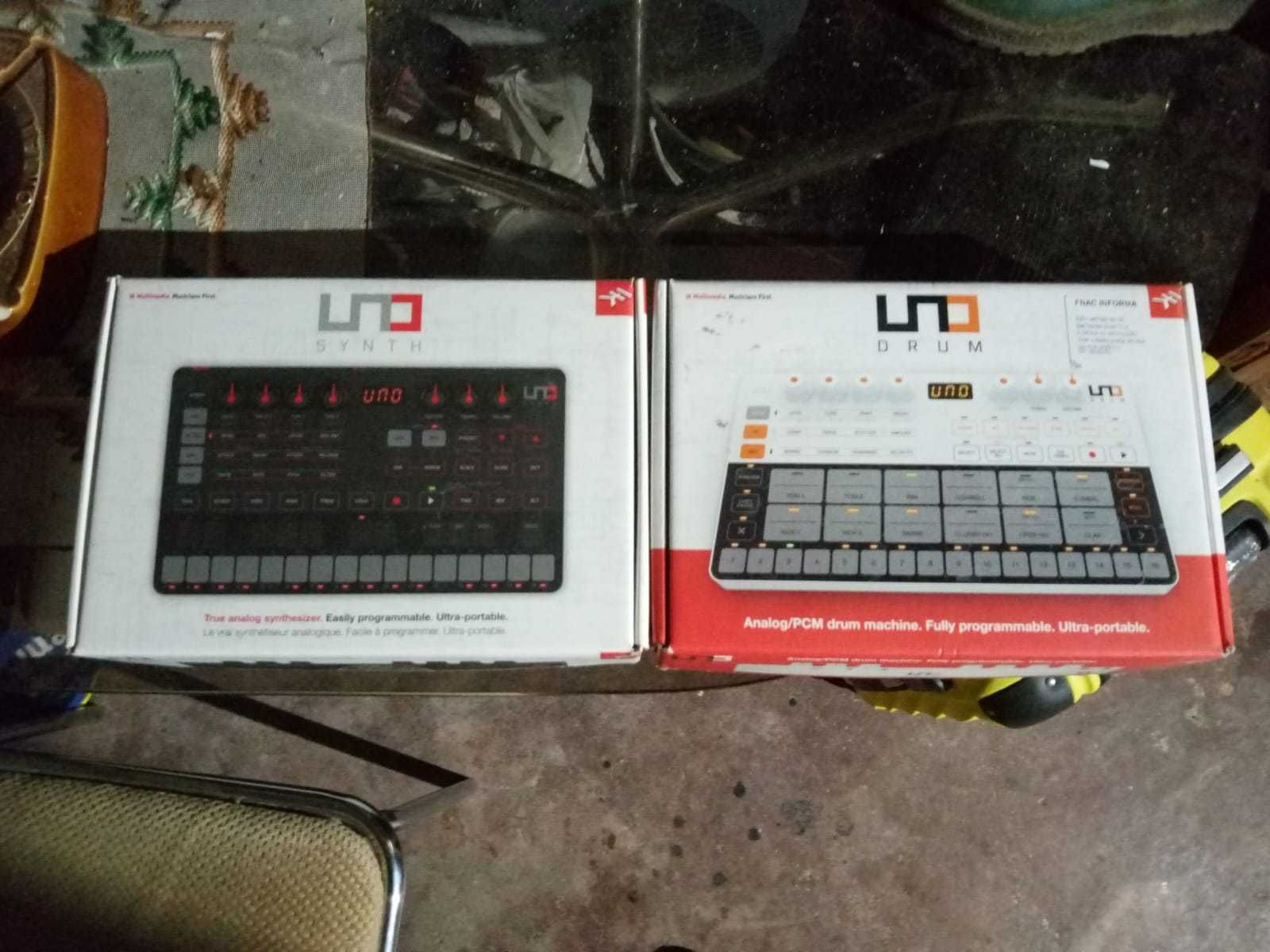 Sintetizador Uno e Drum Station Uno