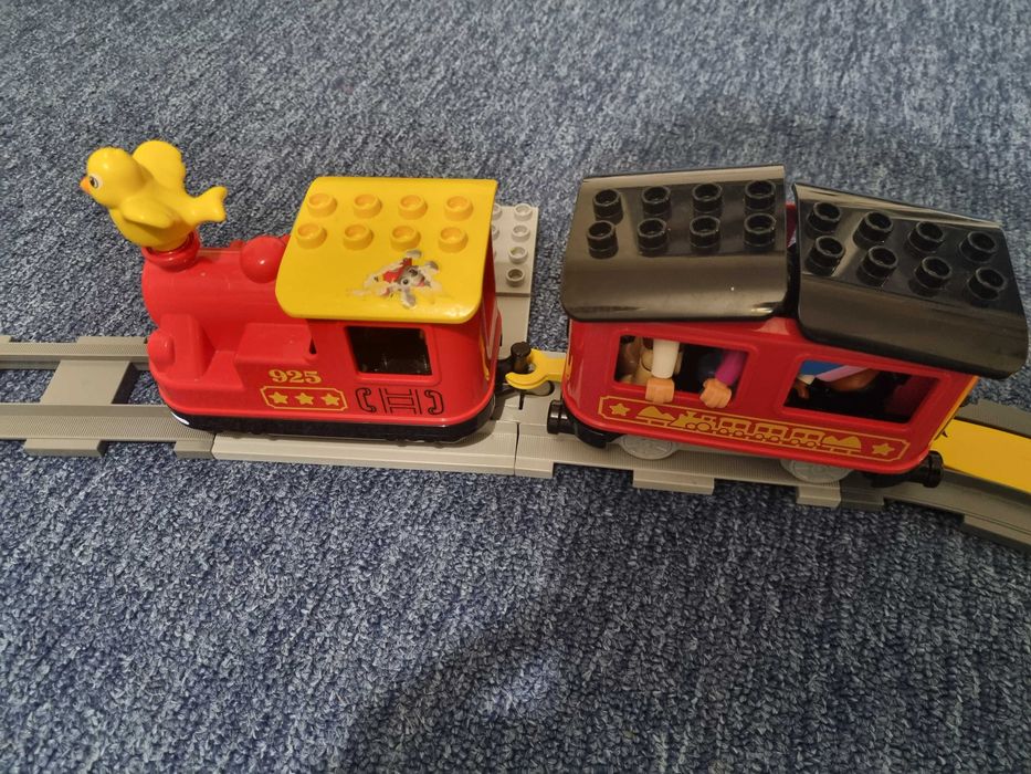 Duży zestaw lego duplo tory z ciuchcią