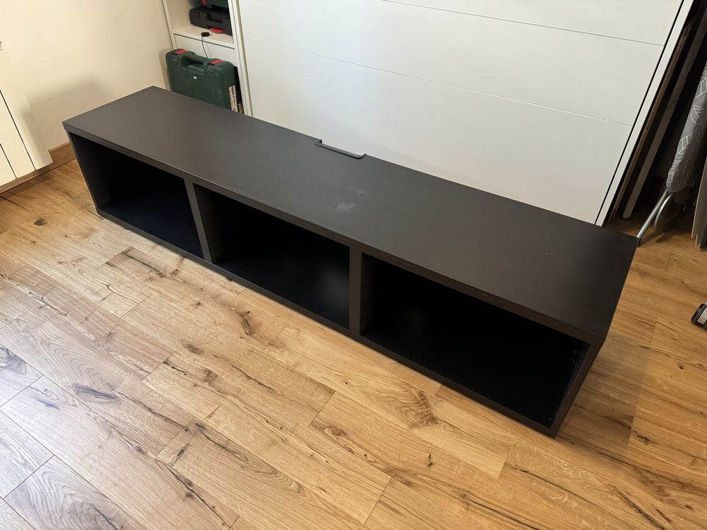 Besta Ikea Szafka pod TV, czarnybrąz, 180x40x38 cm