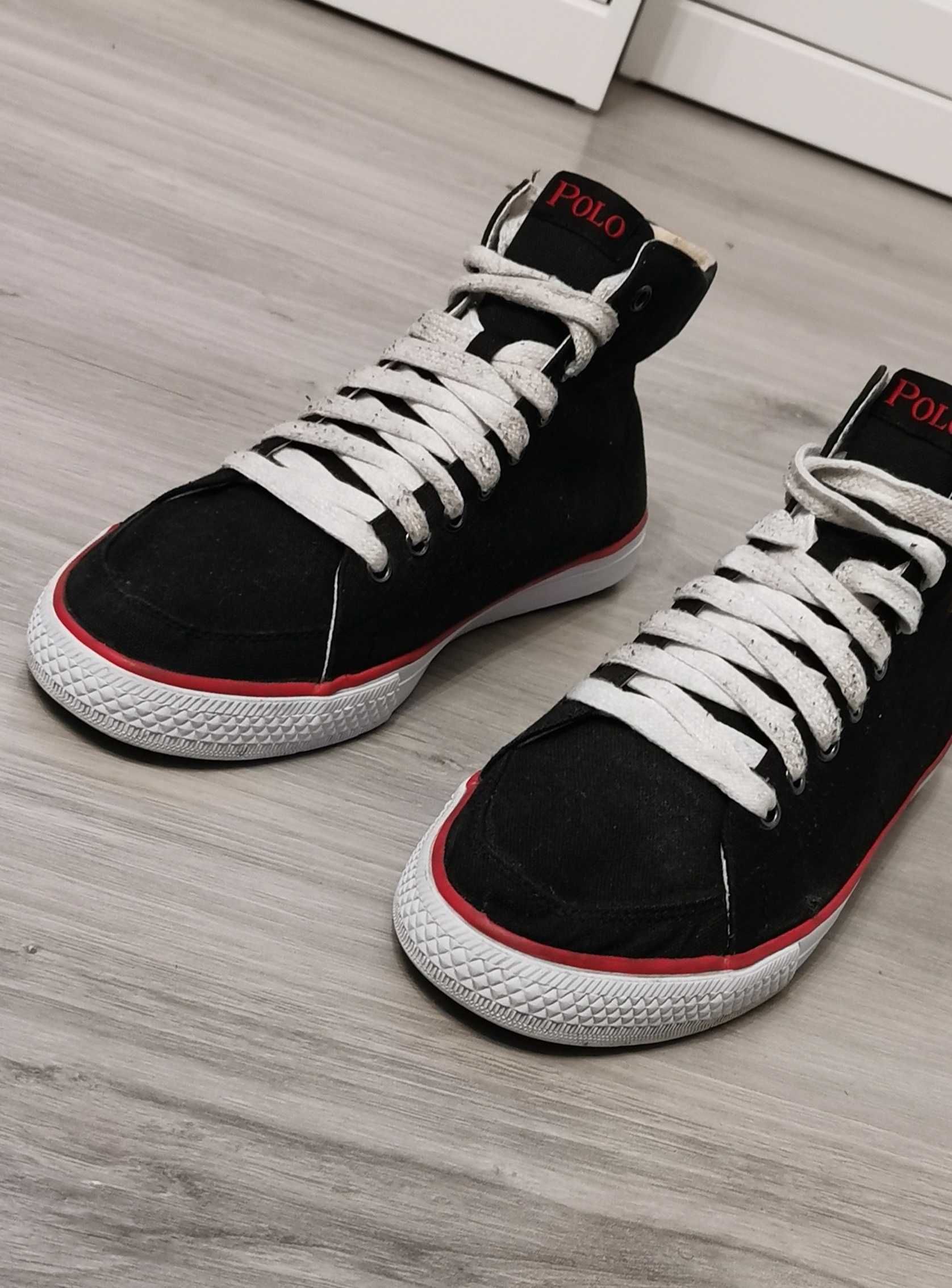 Buty trampki Polo Ralph Lauren tenisówki za kostkę rozmiar 45 black