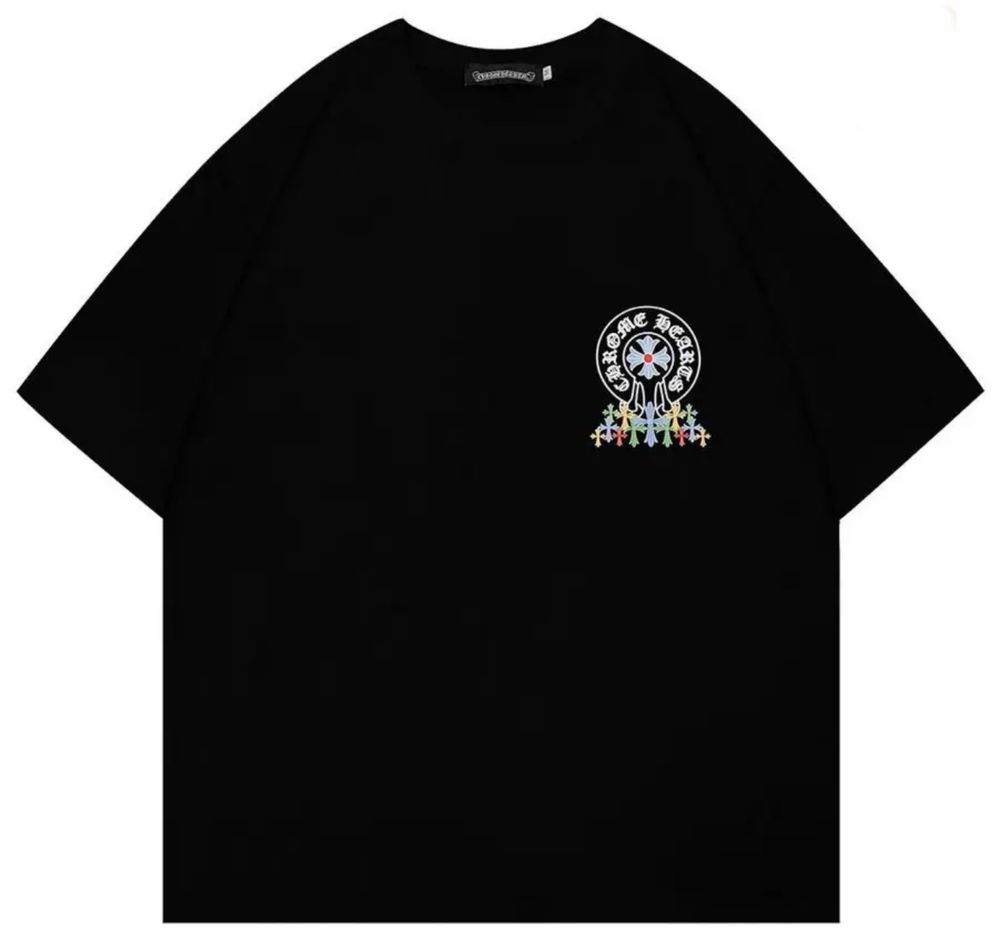 Футболки унисекс Chrome Hearts Logo Хит лета хром хартс черные белые