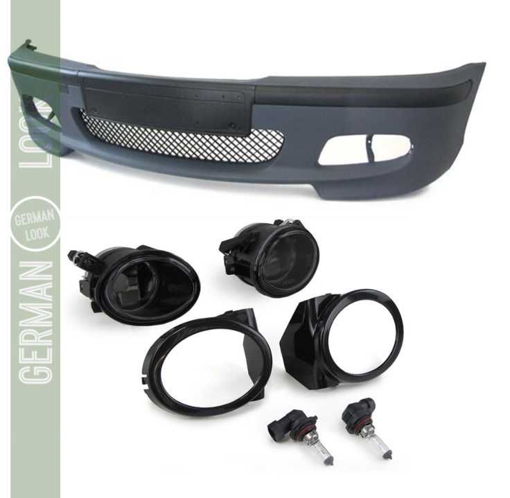 Para-choques para BMW Série 3 E46 Pack M M2 + faróis de nevoeiro