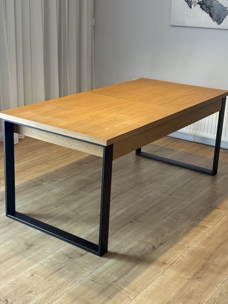 Stół loftowt - fornir dębowy - 185x90 cm rozkladany do 265x90 cm