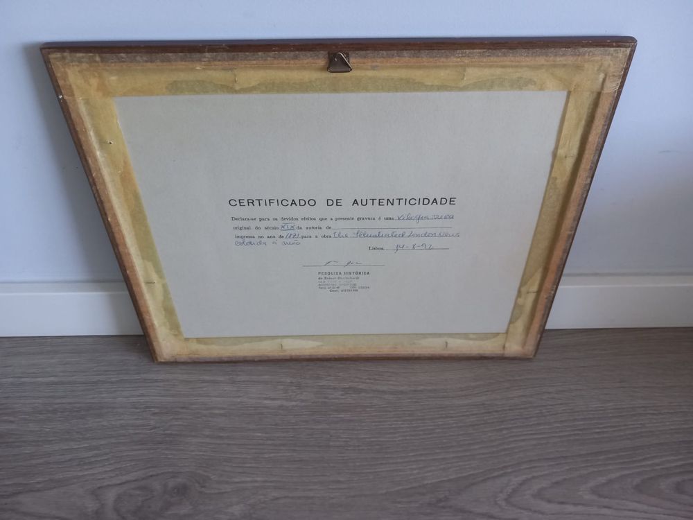 Xilogravura - 1873 - The Ilustrated London News - Cert. AUTENTICIDADE