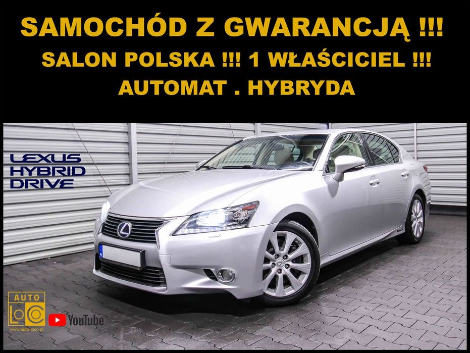 Lexus GS AUTOMAT + Salon POLSKA + 1 Właściciel + 100% Serwis LEXUS !!!