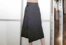 Spódnica wełniana szara midi Massimo Dutti