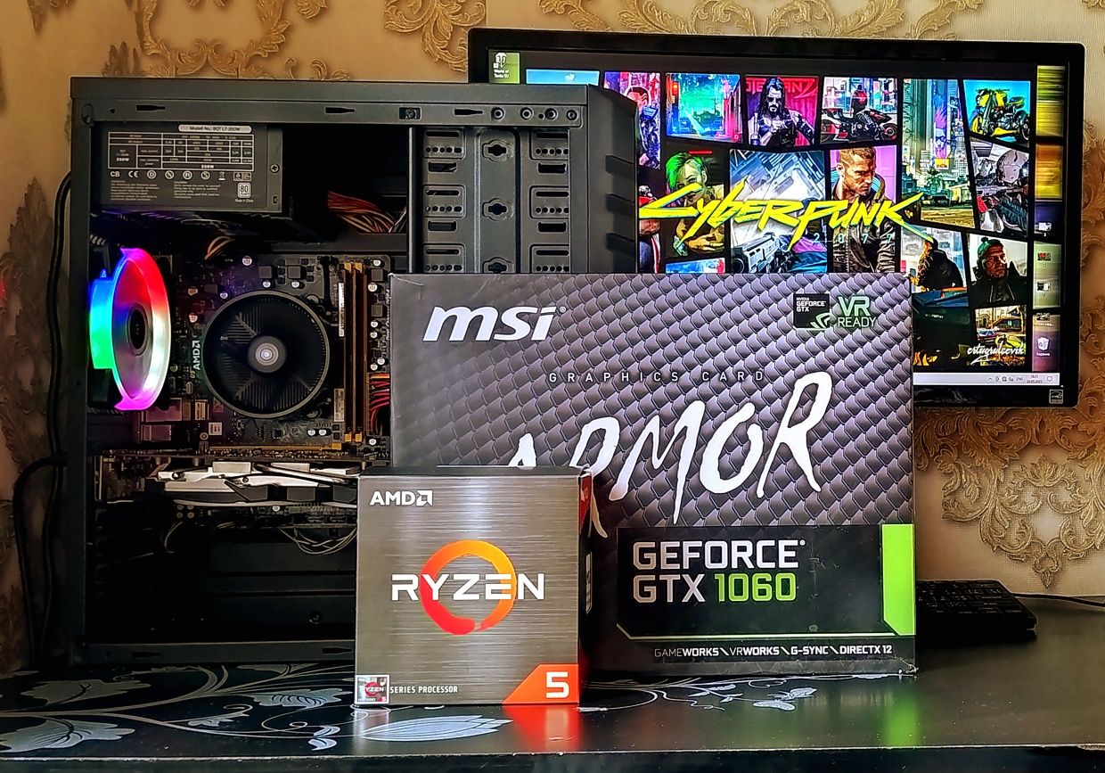 ПК GTX1060 +Ryzen+ 8/16Gb DDR4 игровой компьютер MSI Gaming s-AM4