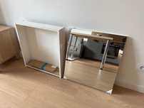 Szafka łazienkowa z lustrem, Storm 55 X 60 X 15 Sensea lustrzana