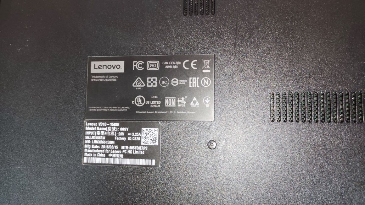 Ноутбук Lenovo v310-15ISK/ i5-7200U / 12 gb / 128gb  ssd / video 1 gb