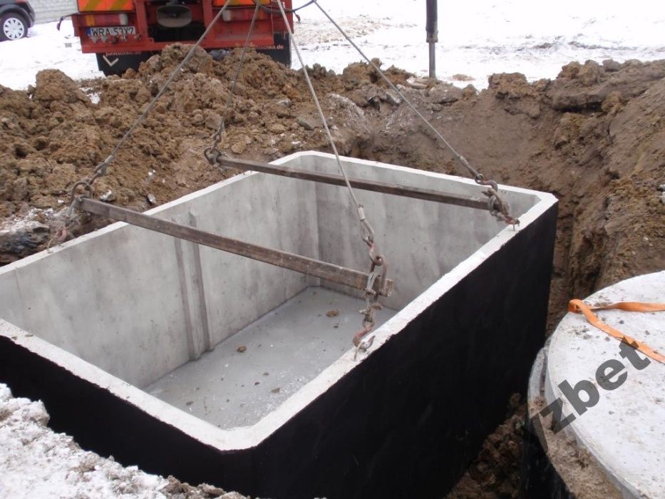 Zbiornik szambo betonowe na ścieki deszczówkę 10 dwukomorowa tanio