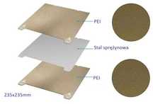 Dwustronna płyta PEI do druku 3D - 235x235 mmm