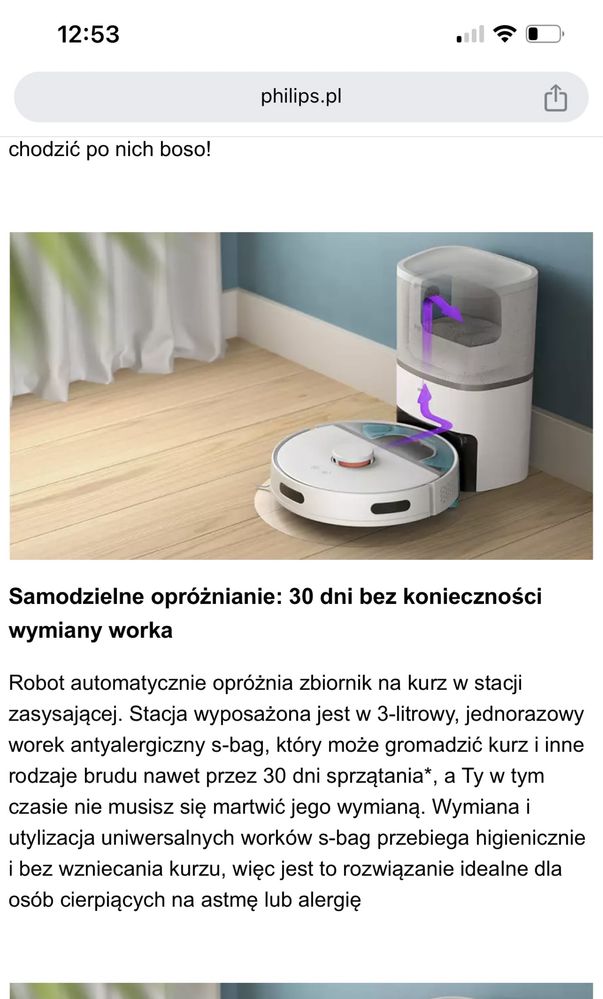 Philips odkurzacz robot sprzątajacy Home Run Aqua XU3110/02 ze stacja