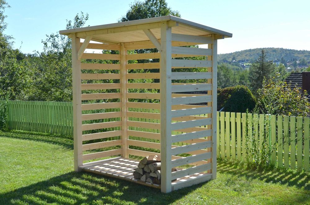 Solidna drewutnia wiata schowek na drewno 4m3 (złożona, transport) C24