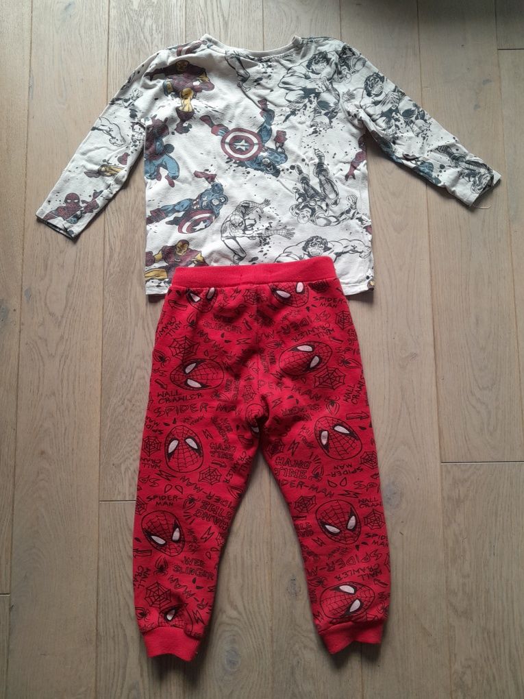 Marvel spodnie dresowe komplet bluzka dla chłopca spiderman 98-104