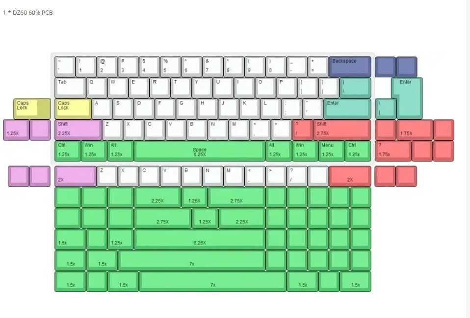механічна клавіатура\kit\база DZ60v2 та YMDK60.