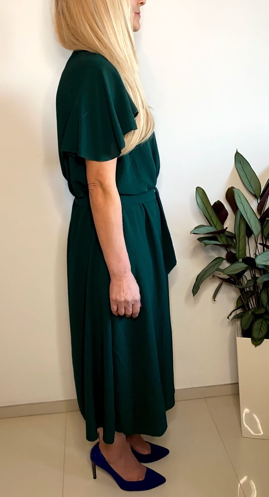 Sukienka plus size 4xl 3xl wesele chrzciny komunie wyszczuplająca midi