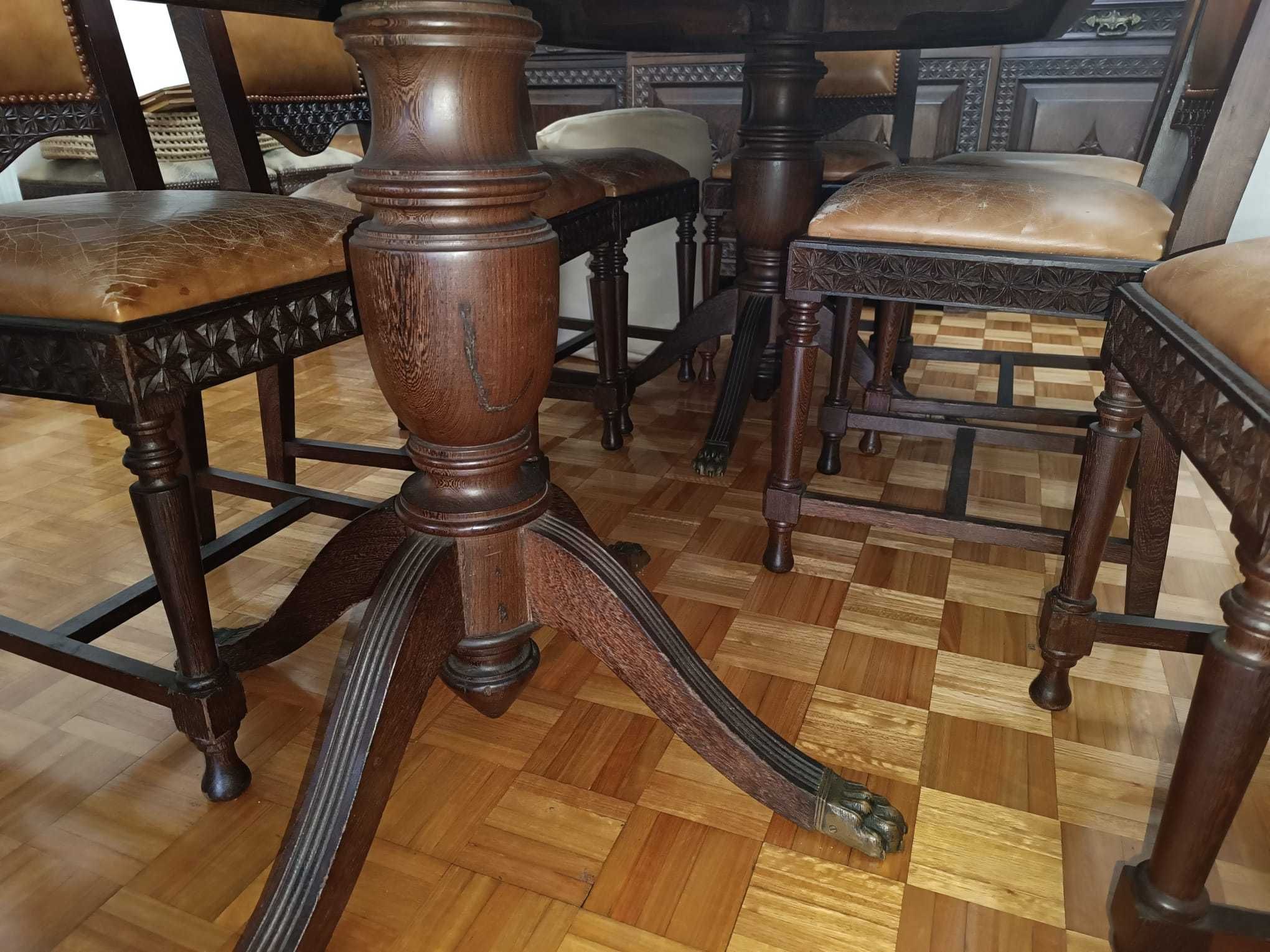 conjunto de sala de jantar madeira panga panga