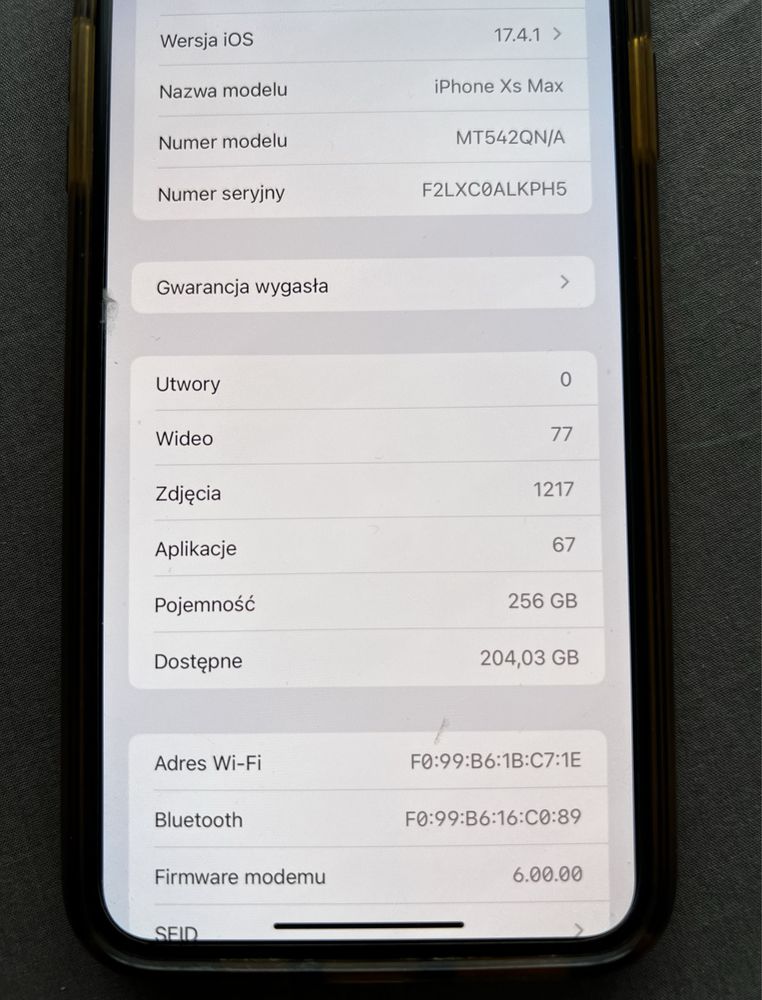 Iphone XS Max 256 Gb