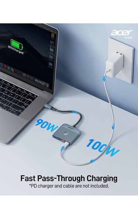 Acer з адаптером 3-в-1 USB-C на HDMI, 4K-60Hz